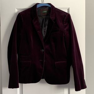JCrew Aubergine velvet blazer